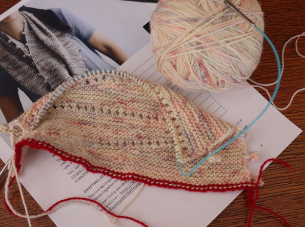 bobble cowl in progress 684