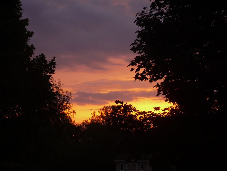 early sunrise before storm